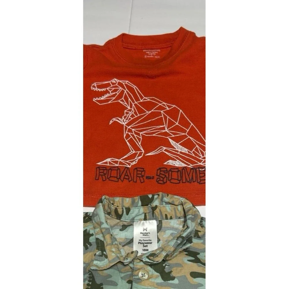 Baby Boy 18 Months Dinosaur Shirt Bundle - 6-Piece Variety Set